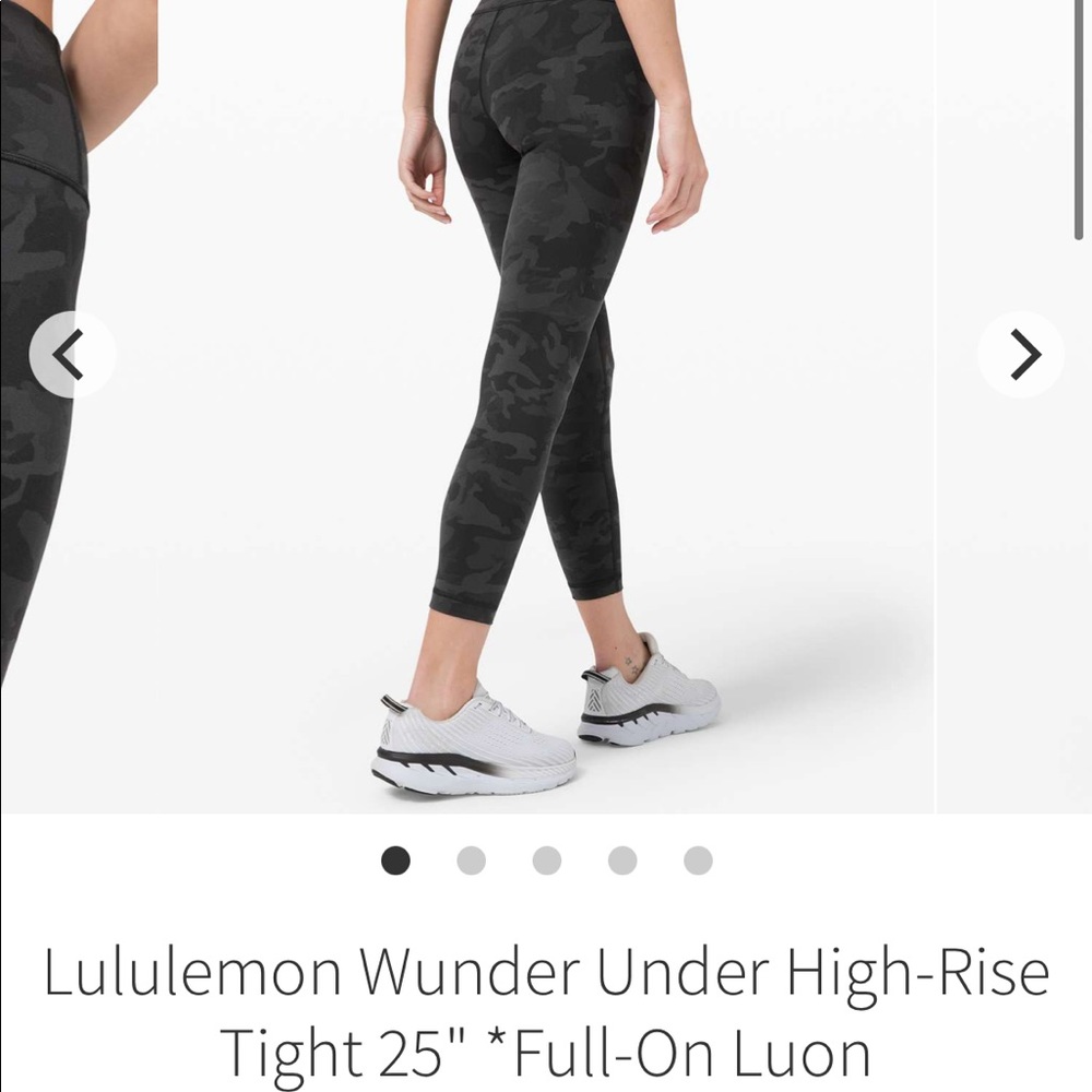 Lululemon camo print wunder unders (full on luon)